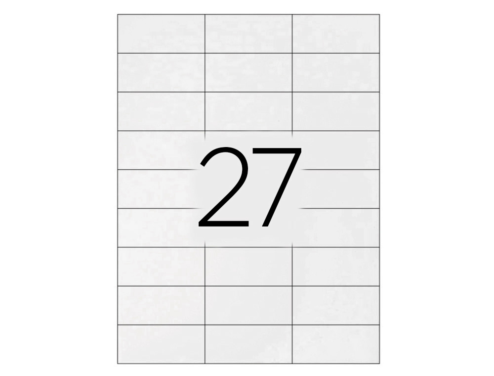 ETIQUETA ADHESIVA Q-CONNECT KF10642 TAMAÑO 70X30 MM FOTOCOPIADORA LASER INK-JET CAJA CON 100 HOJAS DIN A4