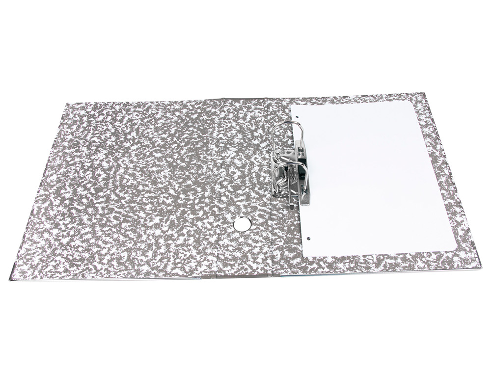 ARCHIVADOR DE PALANCA LIDERPAPEL FOLIO CLASSIC RED CARTON ENTRECOLADO SIN RADO LOMO 80MM GRIS COMPRESOR METALICO