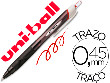 BOLIGRAFO UNI-BALL JET STREAM SPORT SXN-150 TINTA HIBRIDA ROJO