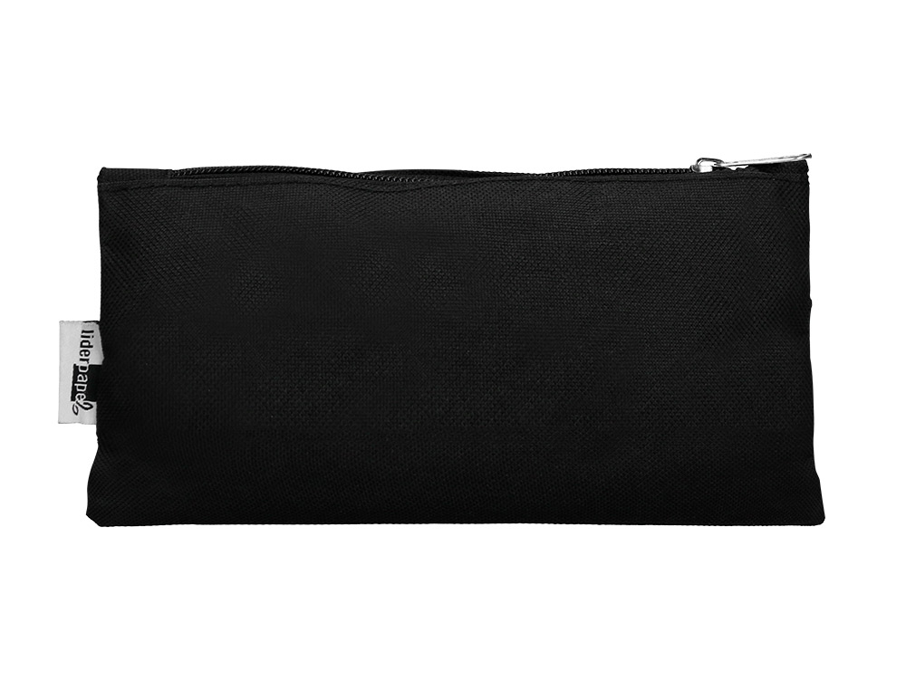 BOLSO ESCOLAR PORTATODO LIDERPAPEL ESTRECHO NEGRO 200X60 MM